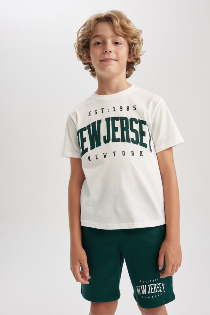 BOYS & TEENS White 2 piece Regular Fit Set