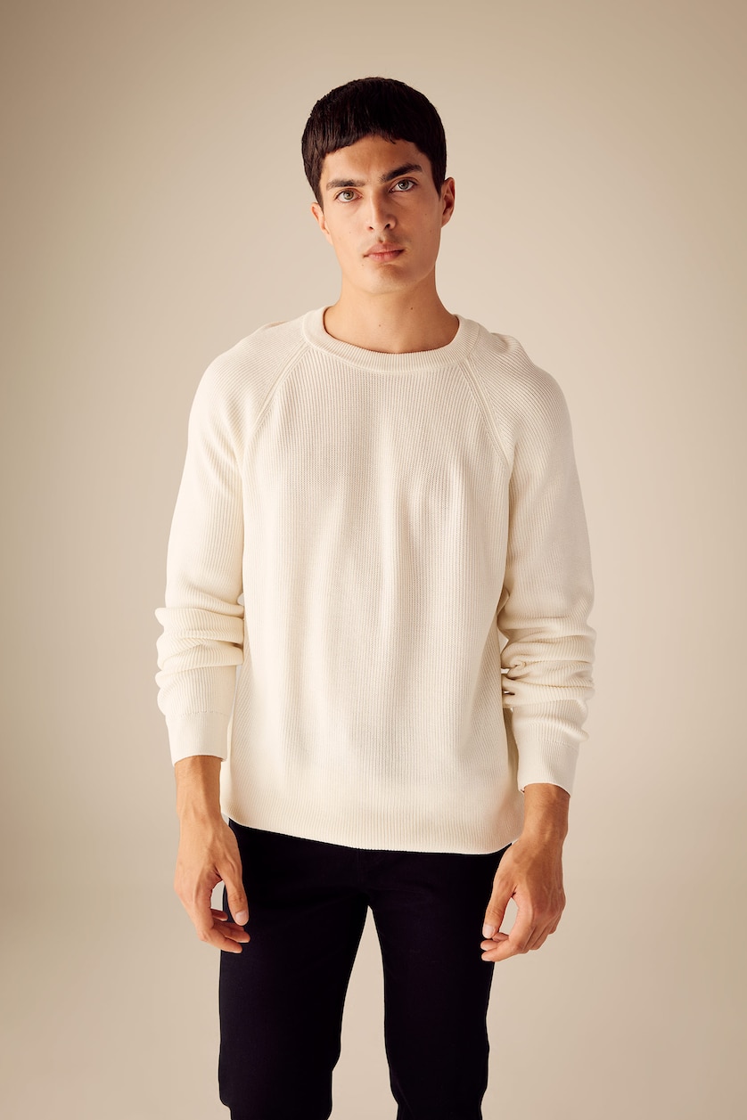 رجال بيج فاتح Standard Fit Knitwear Pullover