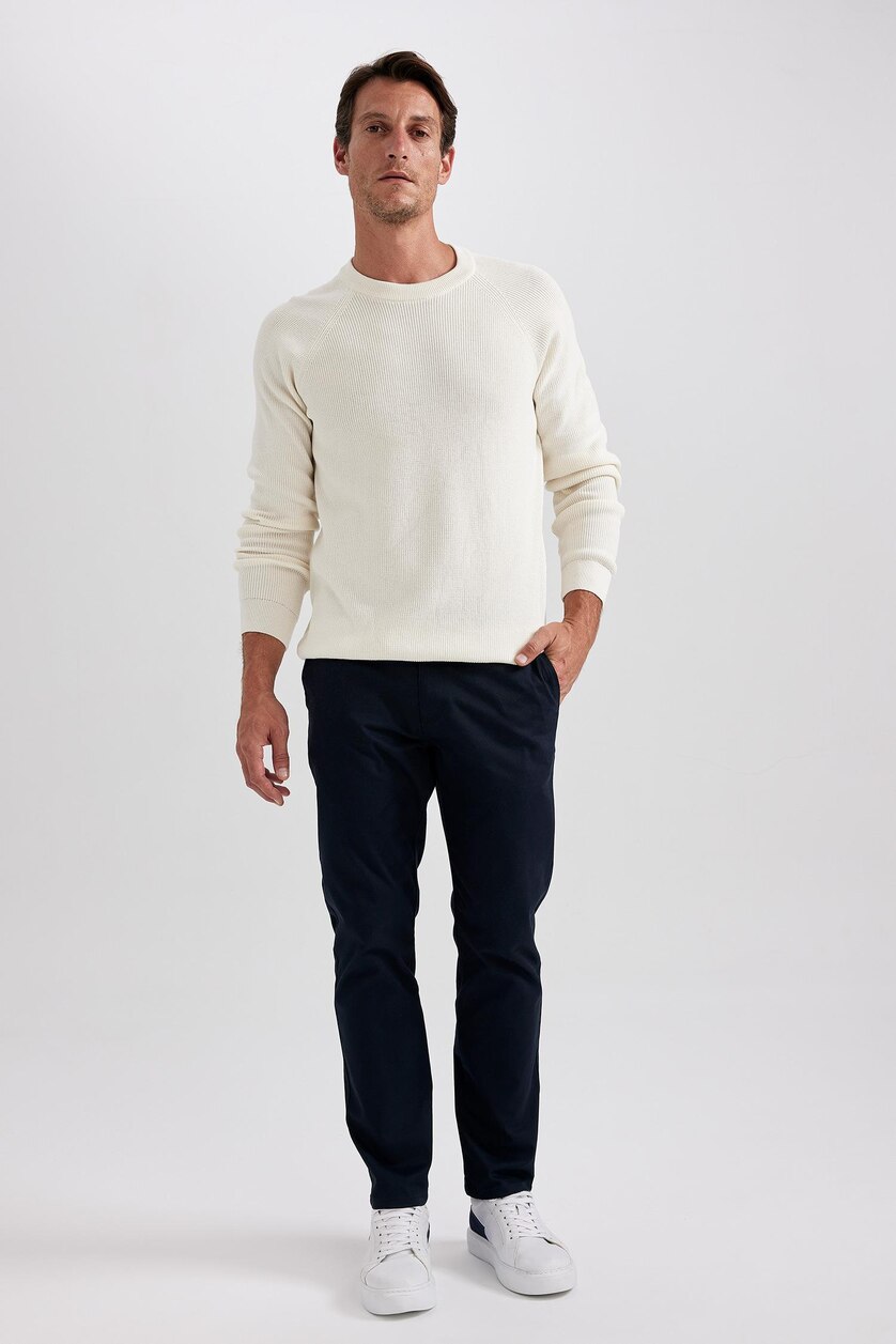 رجال بيج فاتح Standard Fit Knitwear Pullover