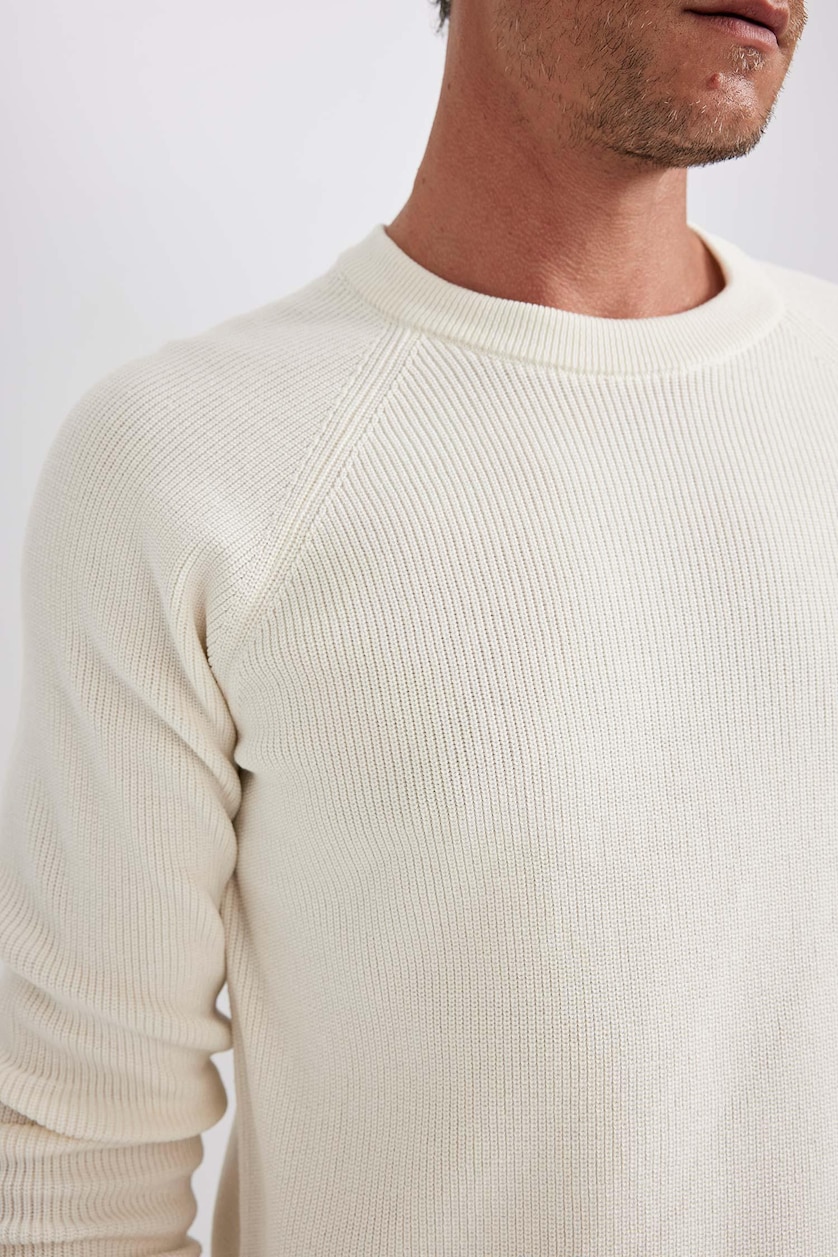 رجال بيج فاتح Standard Fit Knitwear Pullover
