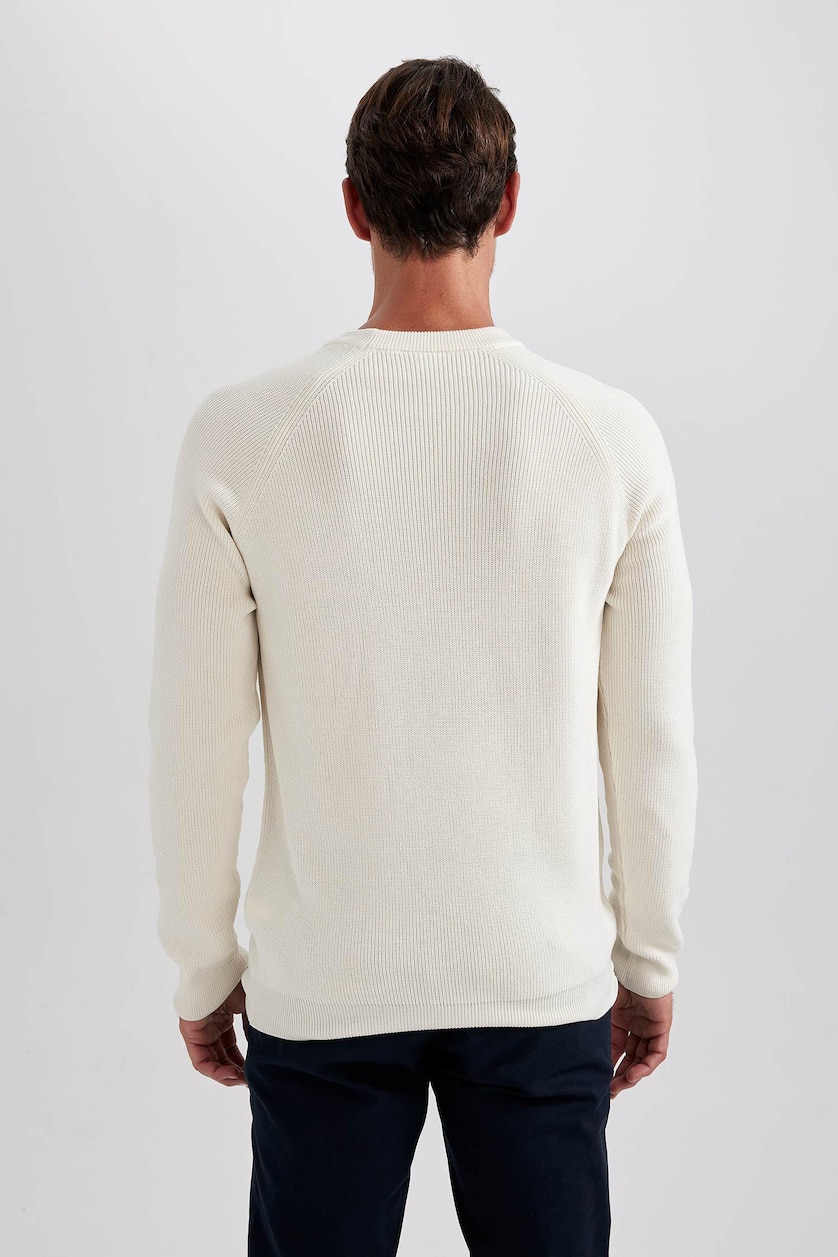 رجال بيج فاتح Standard Fit Knitwear Pullover
