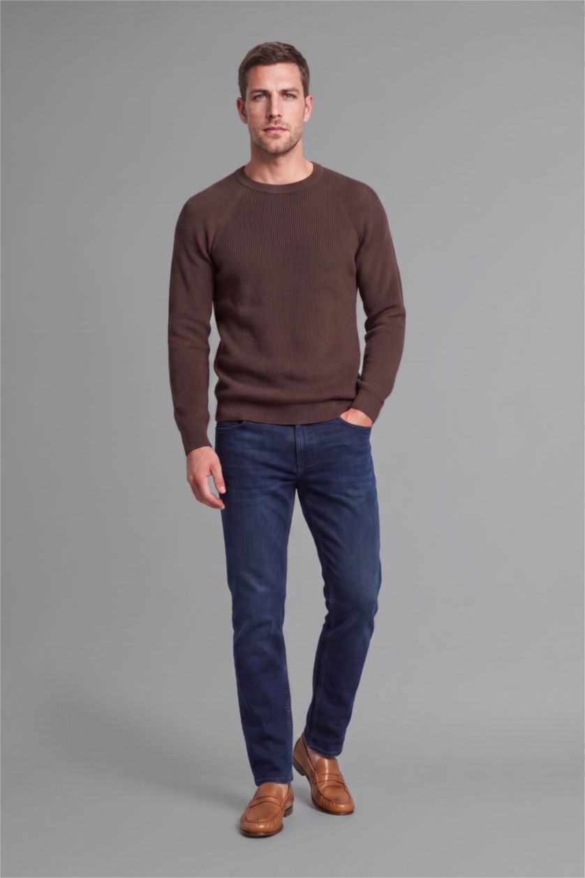رجال بني Standard Fit Knitwear Pullover