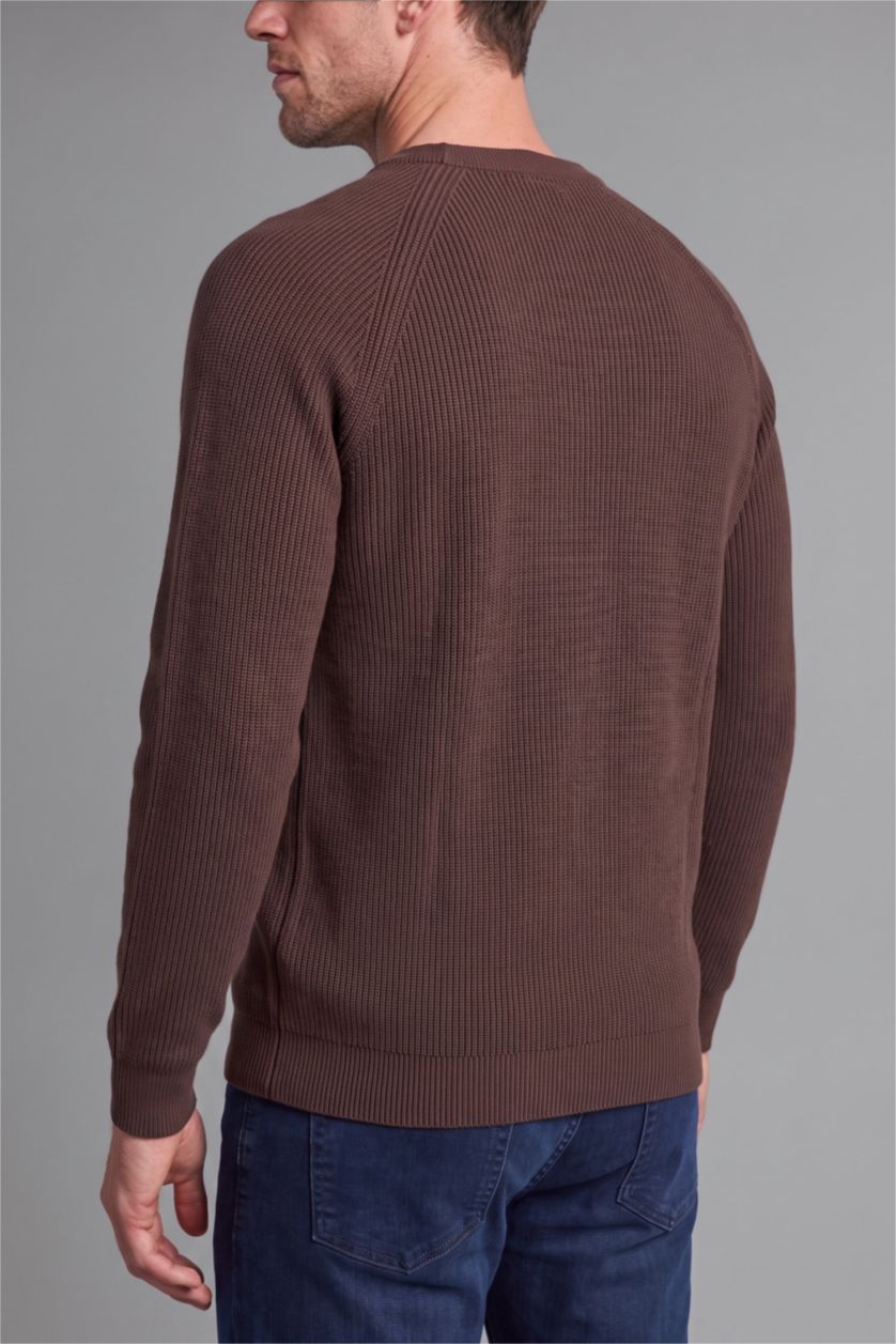 رجال بني Standard Fit Knitwear Pullover