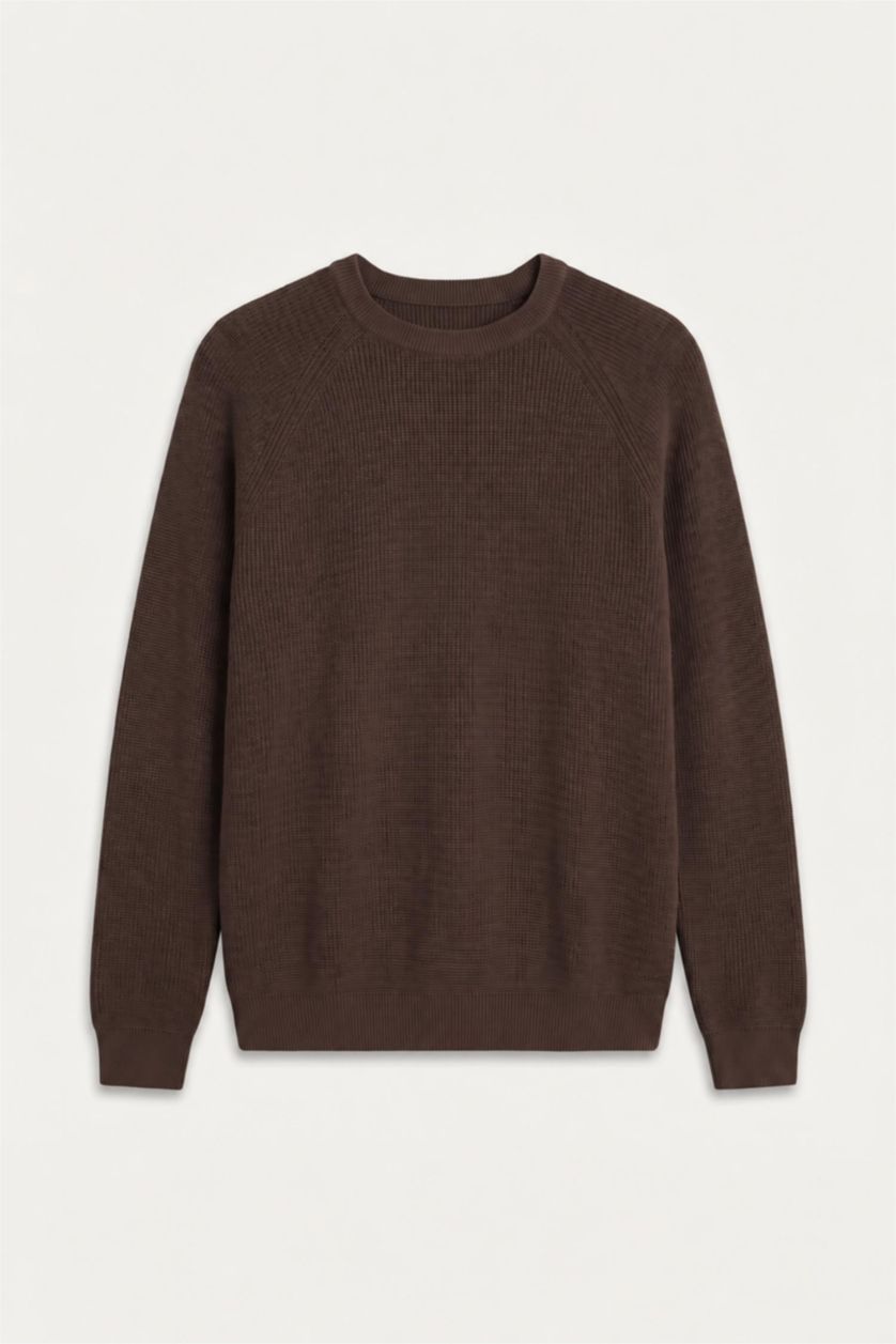 رجال بني Standard Fit Knitwear Pullover