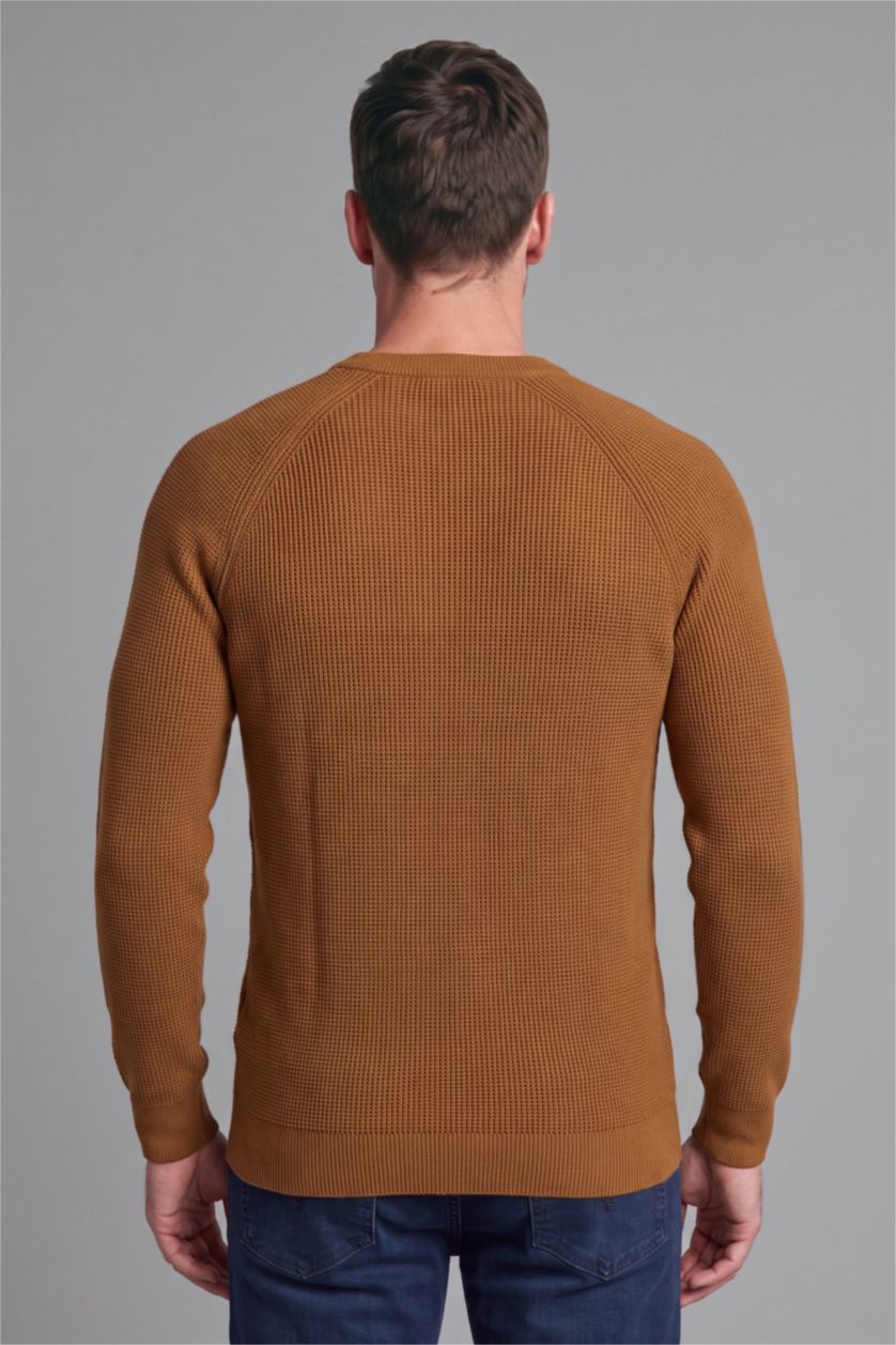 رجال أصفر Standard Fit Knitwear Pullover