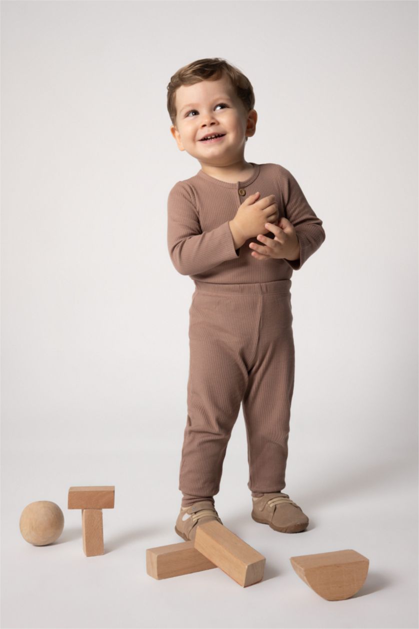 BABY BOY Beige 2 piece Regular Fit Trousers