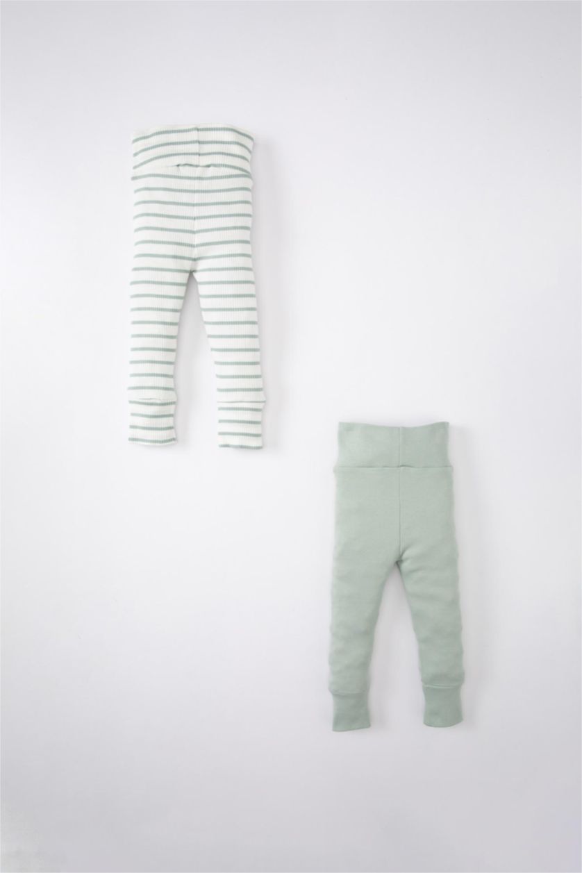 طفل صغير نعناع بنطرون مخطط مضلع ولادي قصة عادية - قطعتين