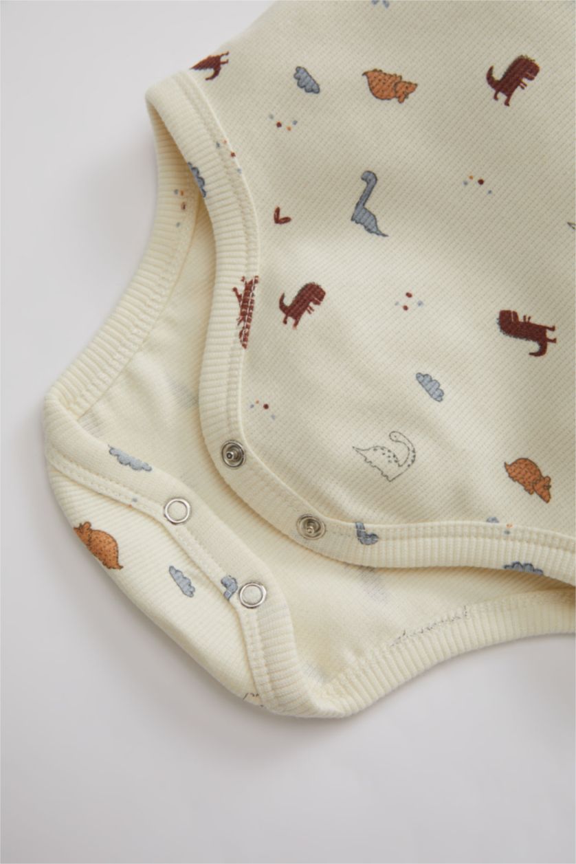 BÉBÉ GARÇON Beige Clair Ensemble En Tricot Col Ras Du Cou Dinosaure Manche Longue 2 BéBé Garçon