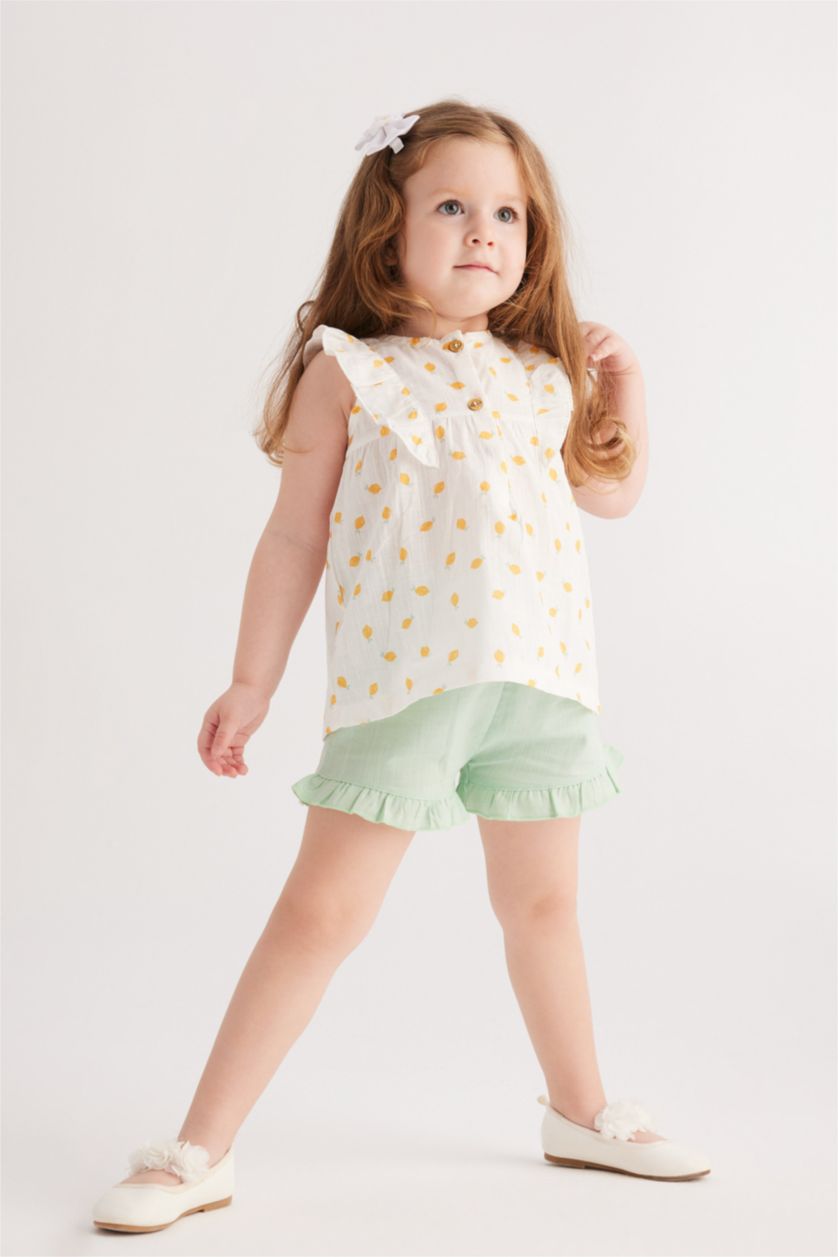 BABY GIRL Aqua 2 piece Regular Fit Crew Neck Set