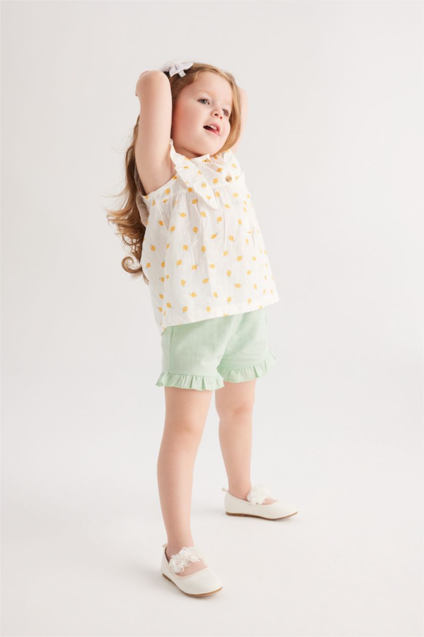 BABY GIRL Aqua 2 piece Regular Fit Crew Neck Set