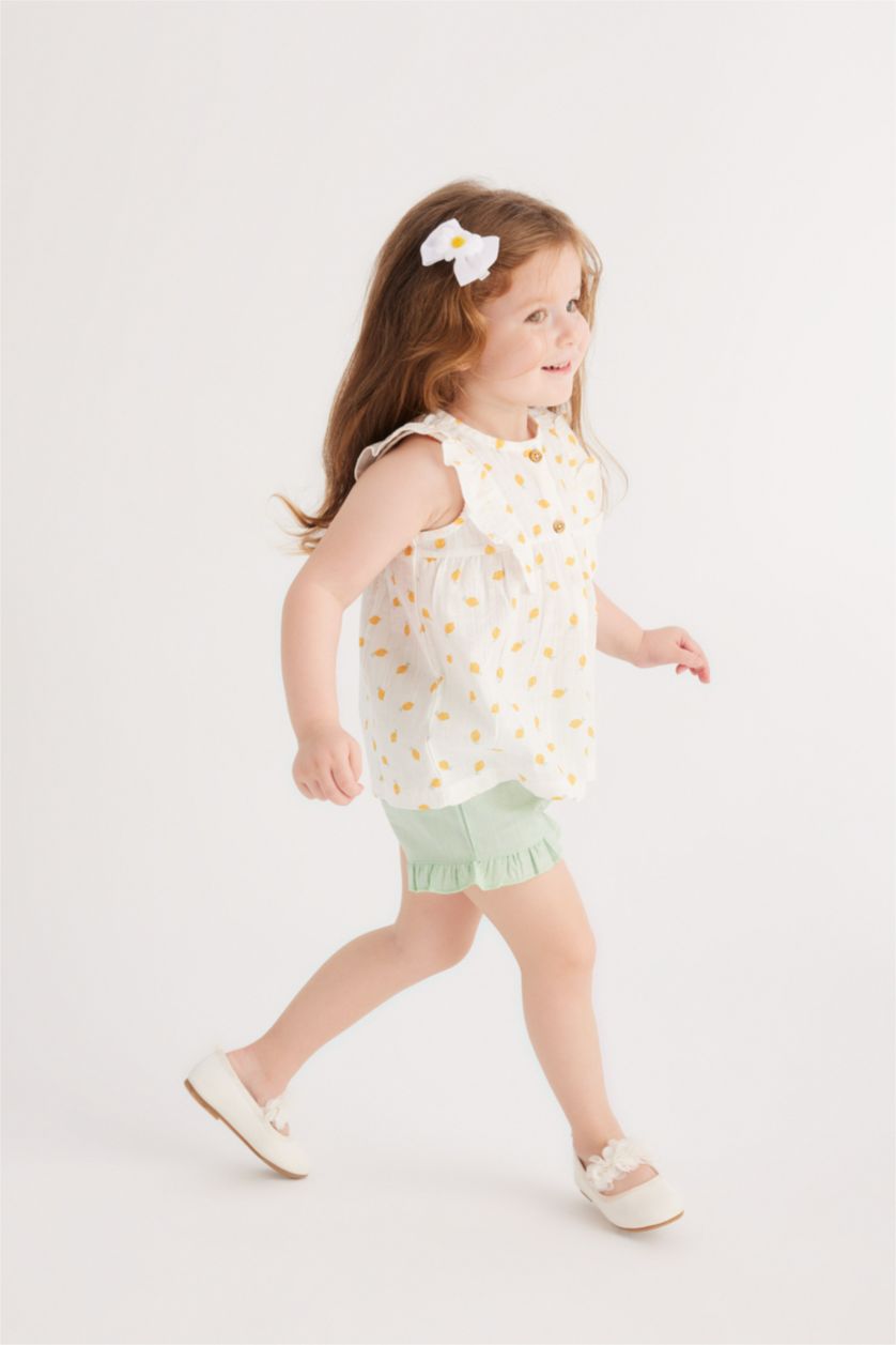 BABY GIRL Aqua 2 piece Regular Fit Crew Neck Set