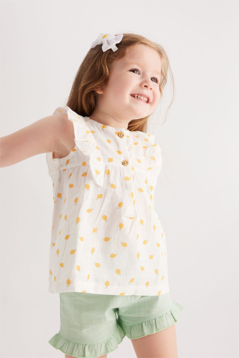 BABY GIRL Aqua 2 piece Regular Fit Crew Neck Set