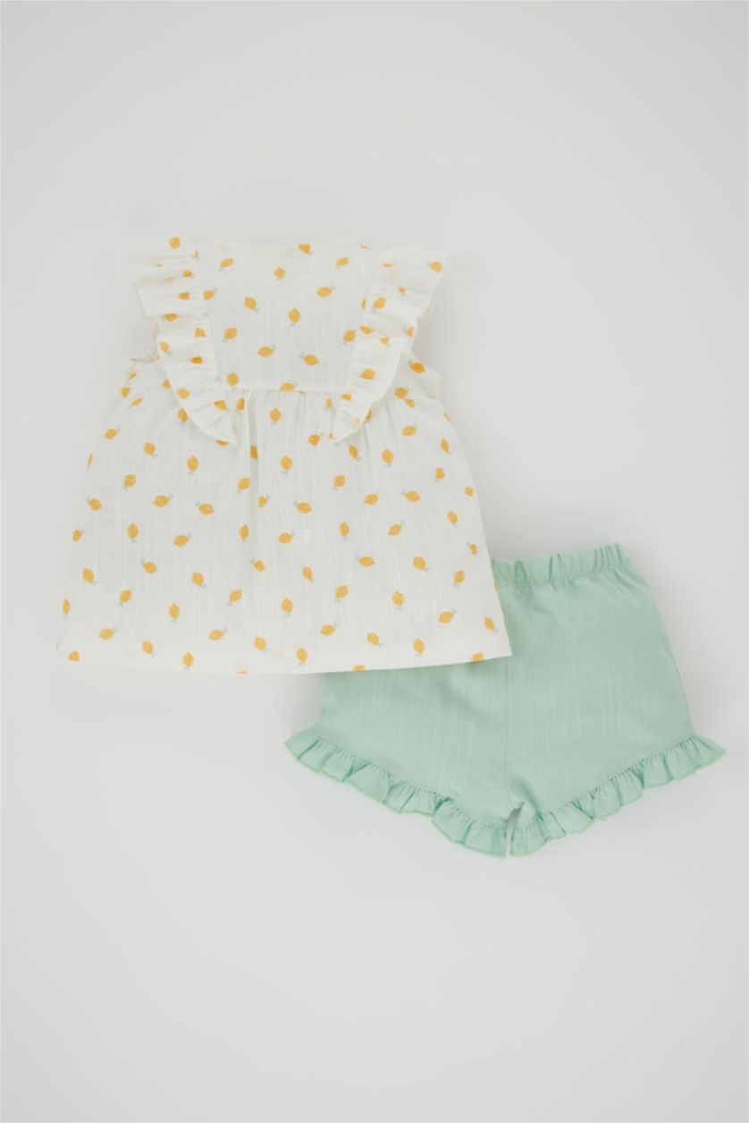 BABY GIRL Aqua 2 piece Regular Fit Crew Neck Set