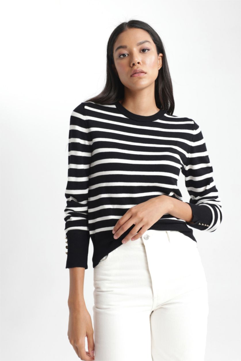 WOMAN Black Regular Fit Pullover