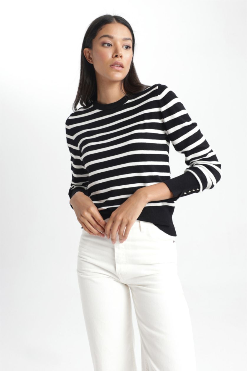 WOMAN Black Regular Fit Pullover