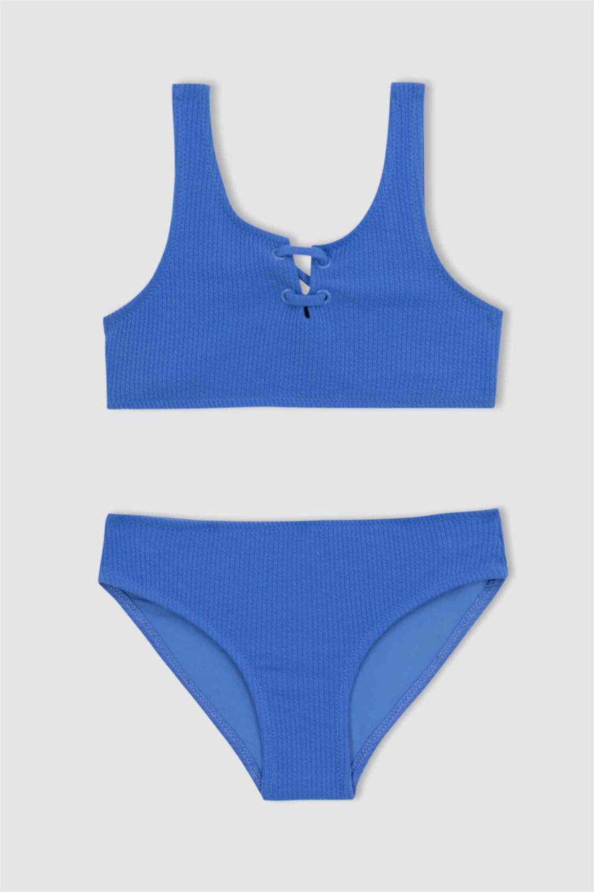 Kız Çocuk - Genç Kız Mavi Kız Çocuk Bikini Takımı