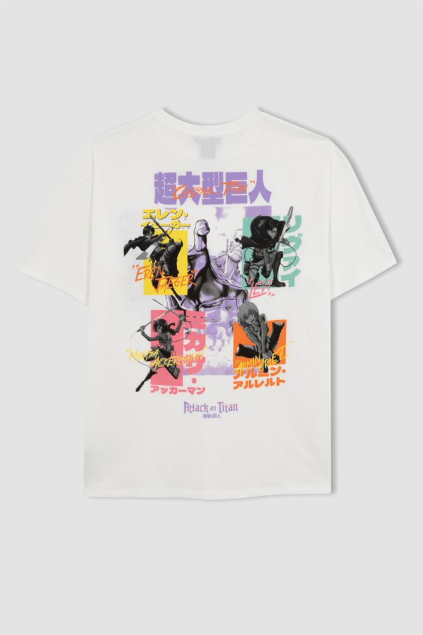 WOMAN White Oversize Fit Printed Short Sleeve T-Shirt