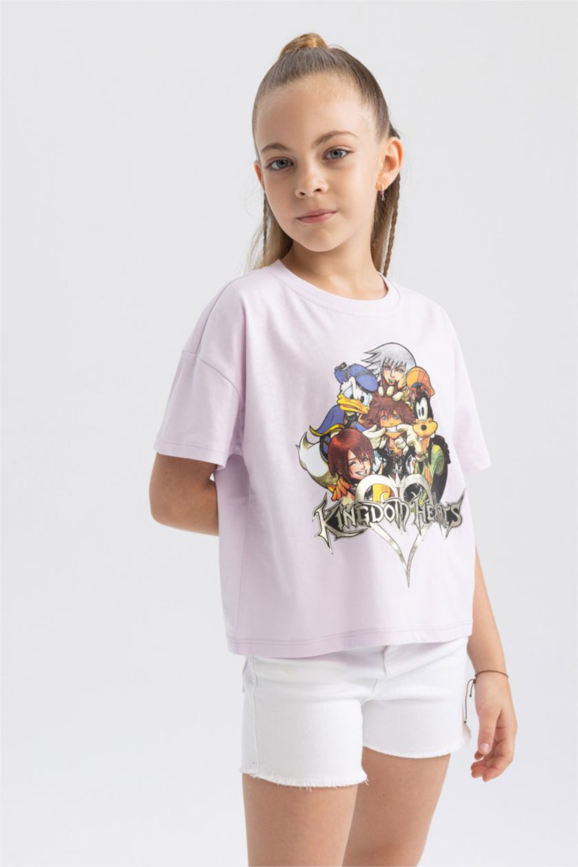 بناتي زهري تي شيرت كروب بناتي من كينغ دوم هيرت