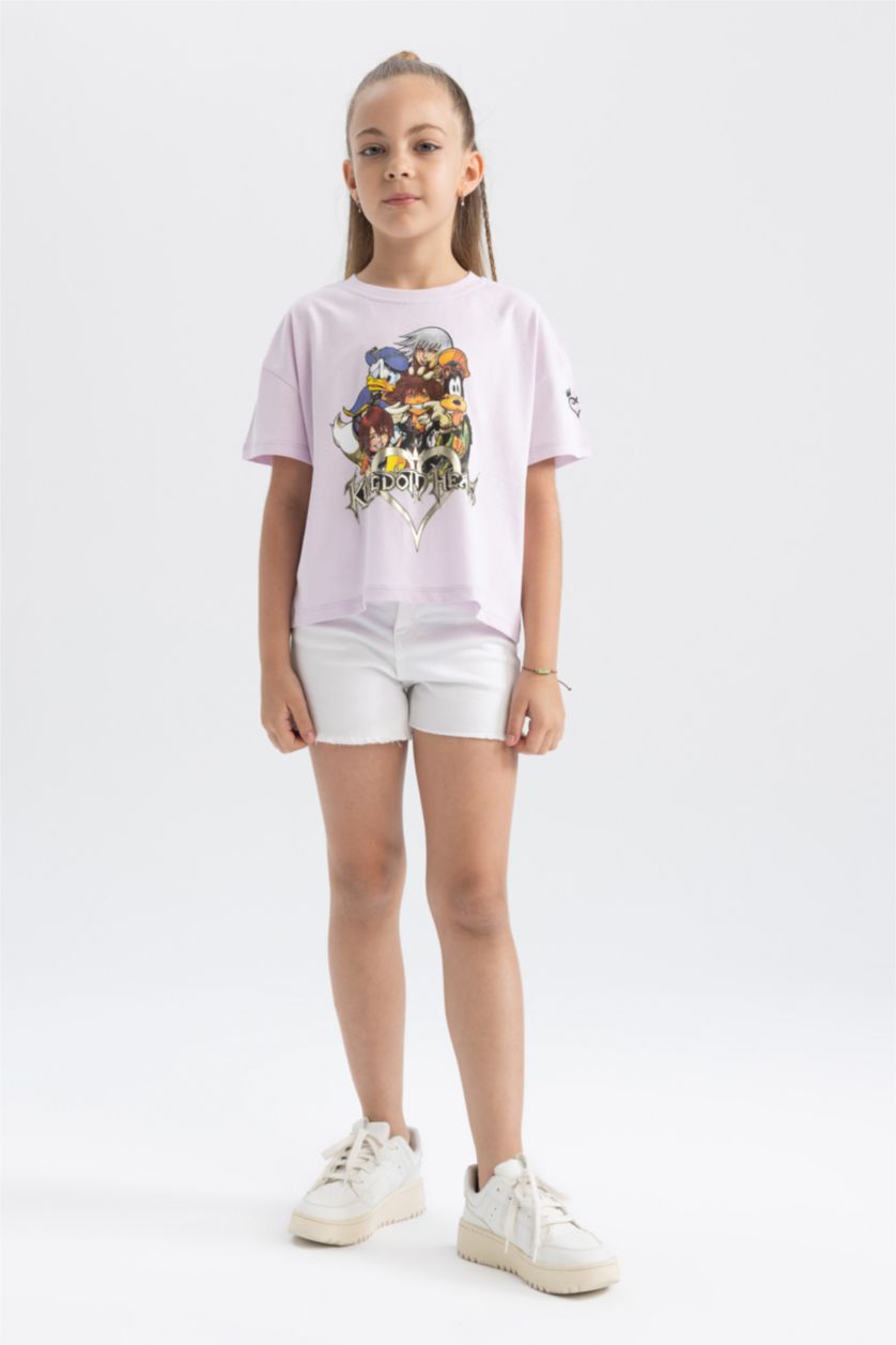 بناتي زهري تي شيرت كروب بناتي من كينغ دوم هيرت