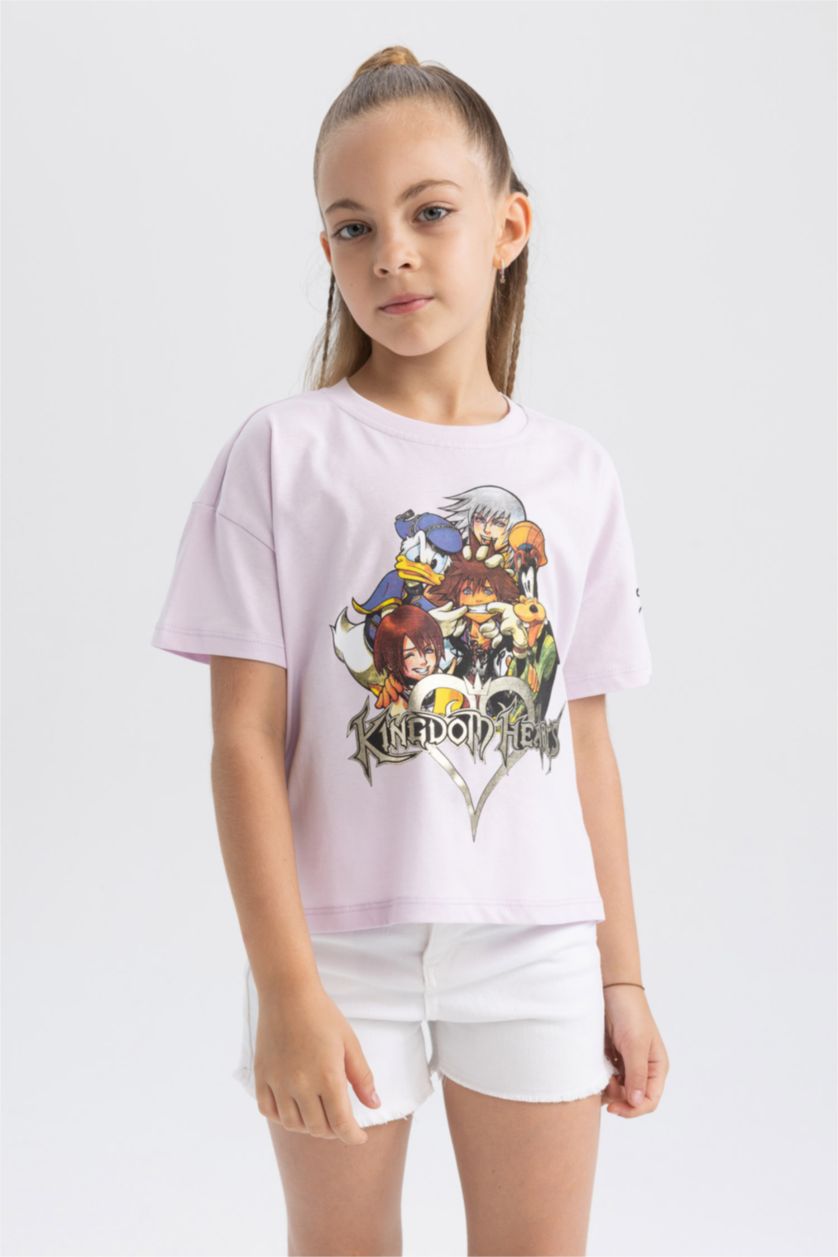 بناتي زهري تي شيرت كروب بناتي من كينغ دوم هيرت