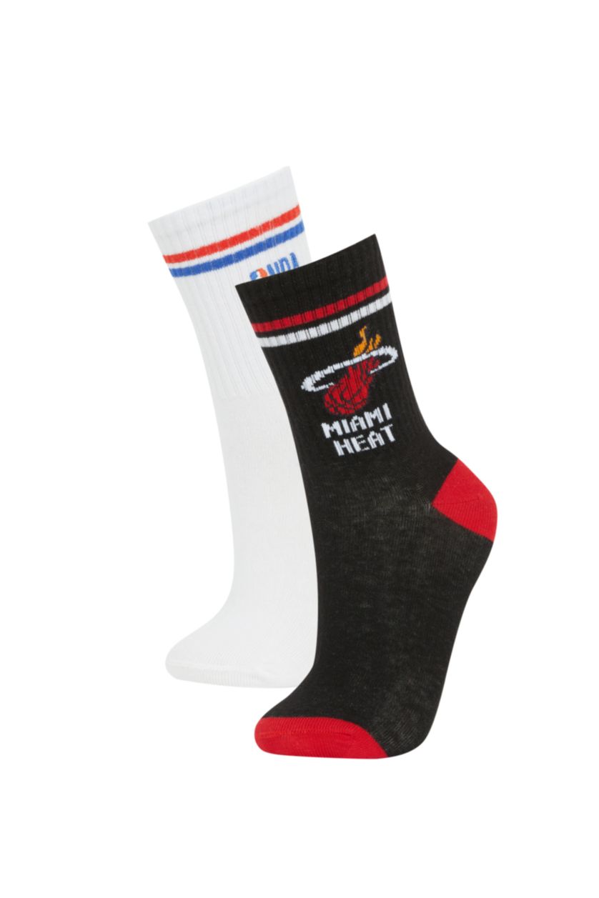 Мальчики и подростки Разноцветный Длинные носки NBA Current Teams из хлопка для мальчиков, 2 пары