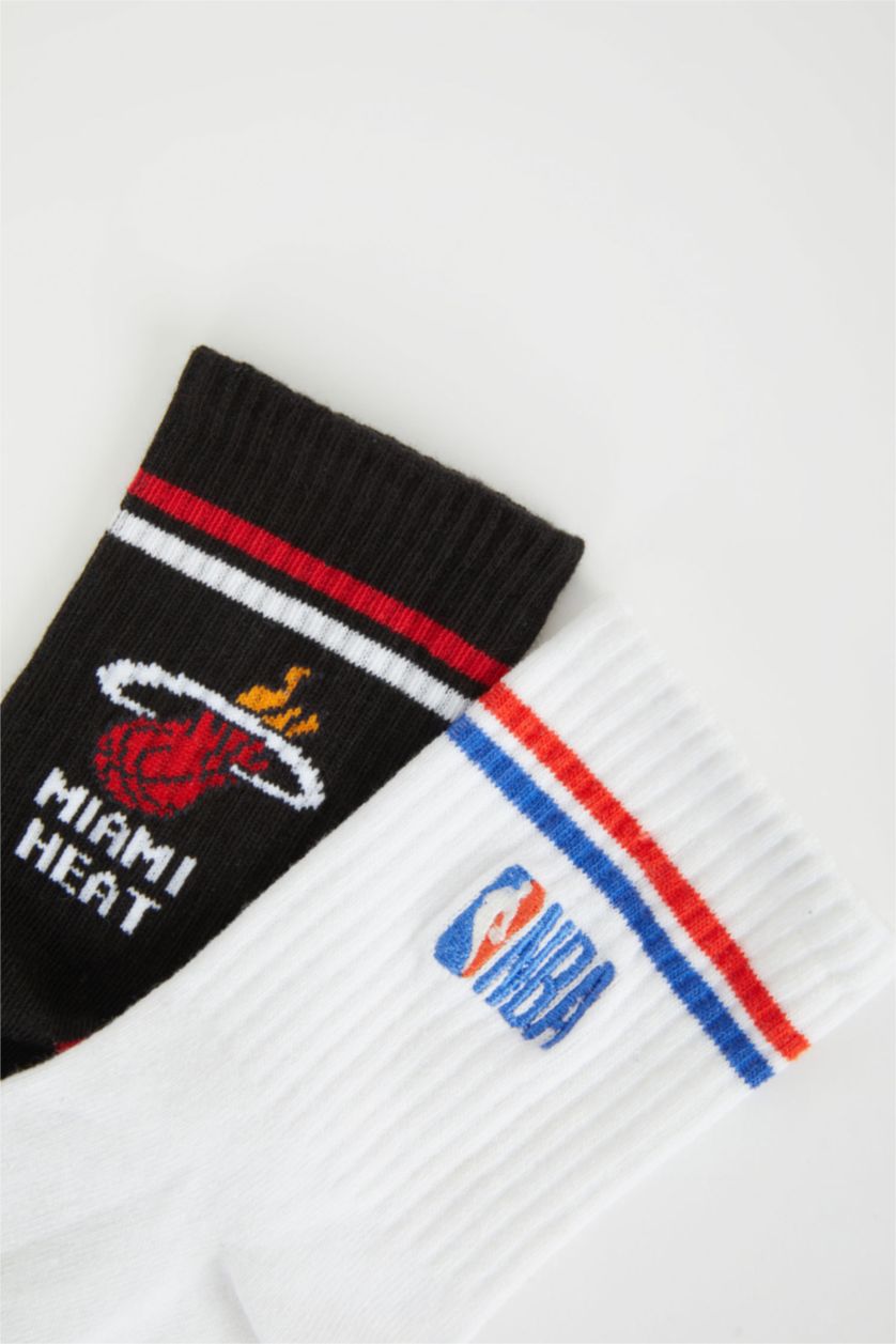 Мальчики и подростки Разноцветный Длинные носки NBA Current Teams из хлопка для мальчиков, 2 пары