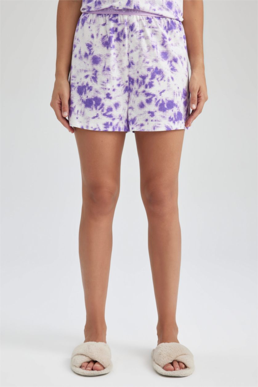 FEMME Écru Short de pyjama en coton Coupe régulière