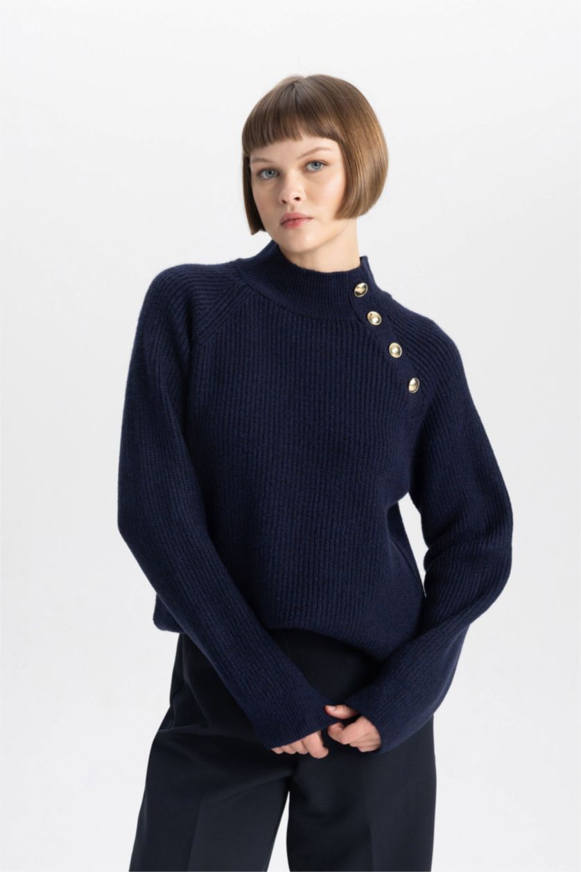 WOMAN NAVY Relax Fit Pullover