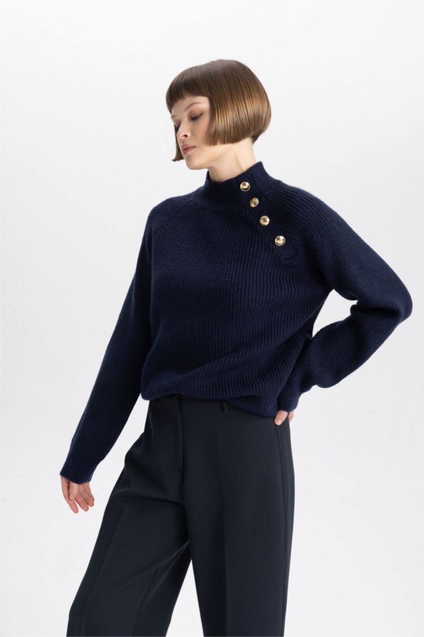 WOMAN NAVY Relax Fit Pullover