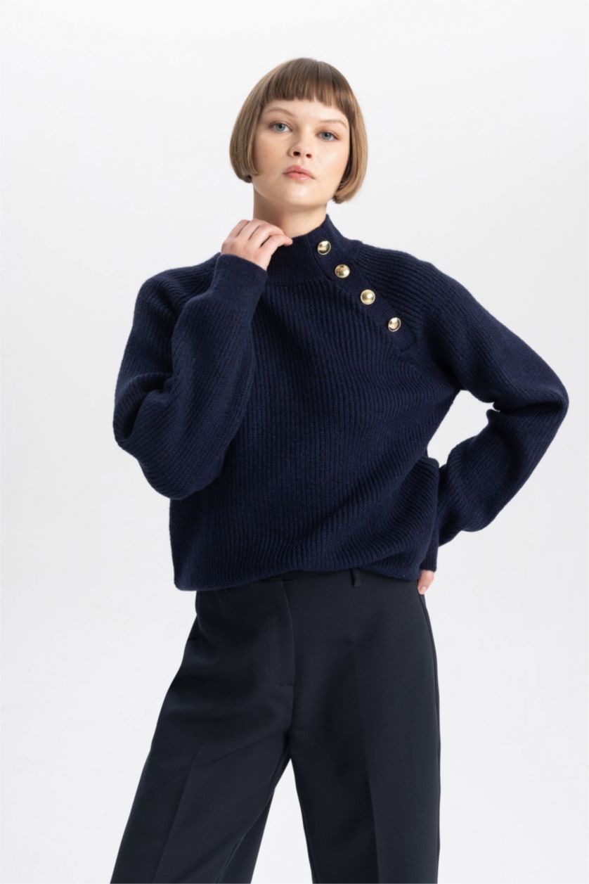 WOMAN NAVY Relax Fit Pullover