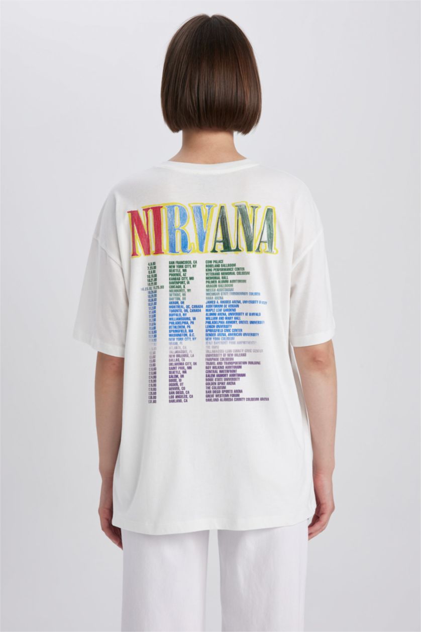 WOMAN White Oversize Fit Short Sleeve T-Shirt