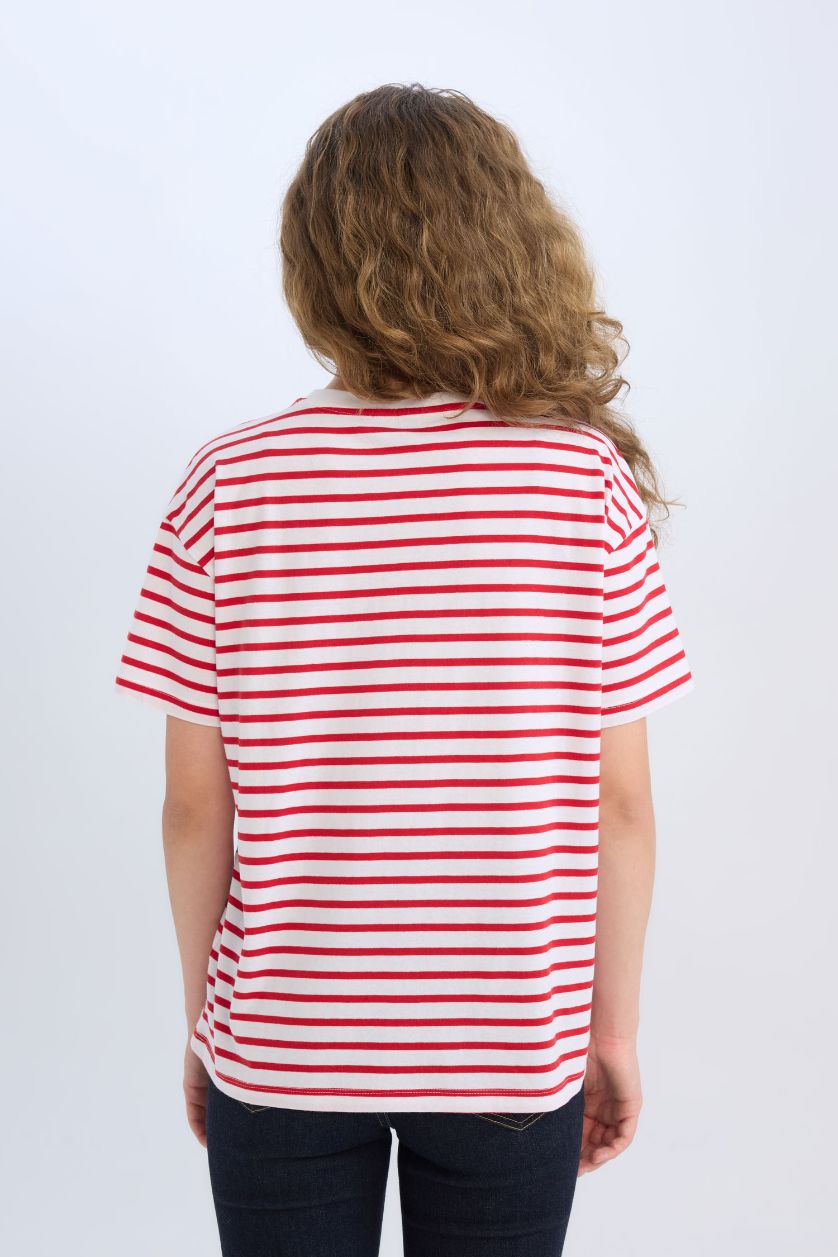 FEMME Rouge T-shirt oversize à col rond