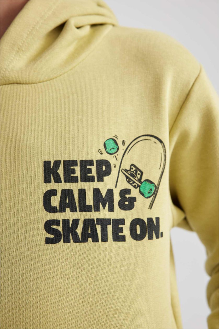 أولاد زيتوني سويت شيرت ولادي قصة عادية بكابيشون بجيب