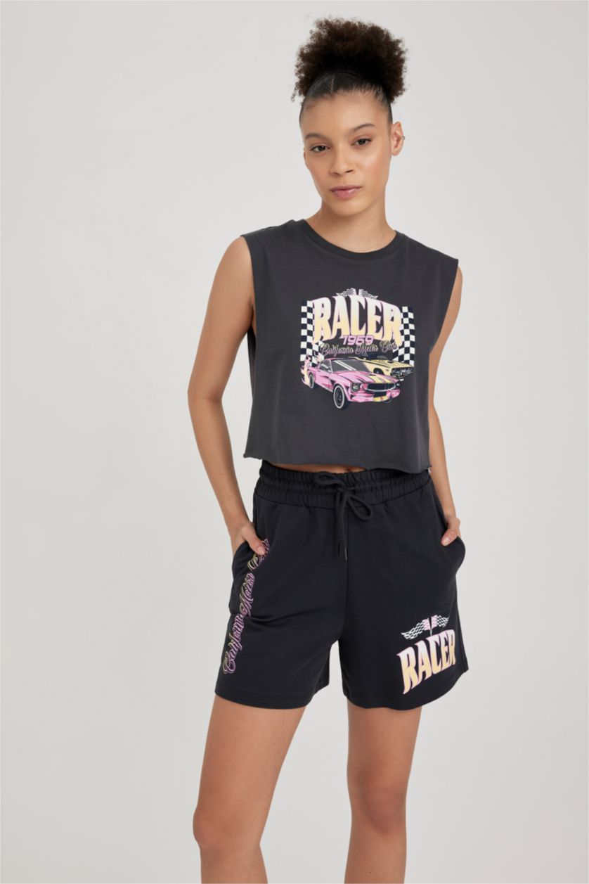 FEMME Anthracite Débardeur ample Imprimé Coton