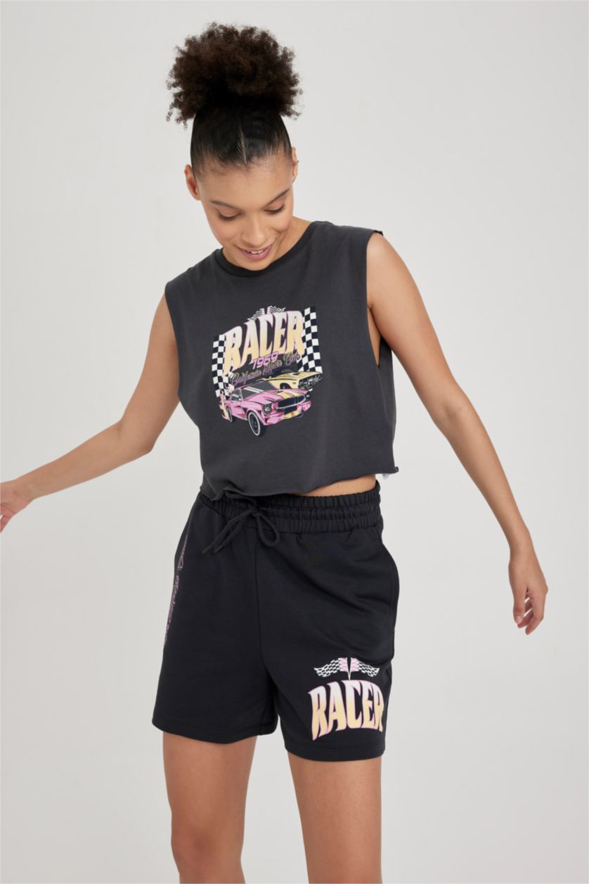 FEMME Anthracite Débardeur ample Imprimé Coton