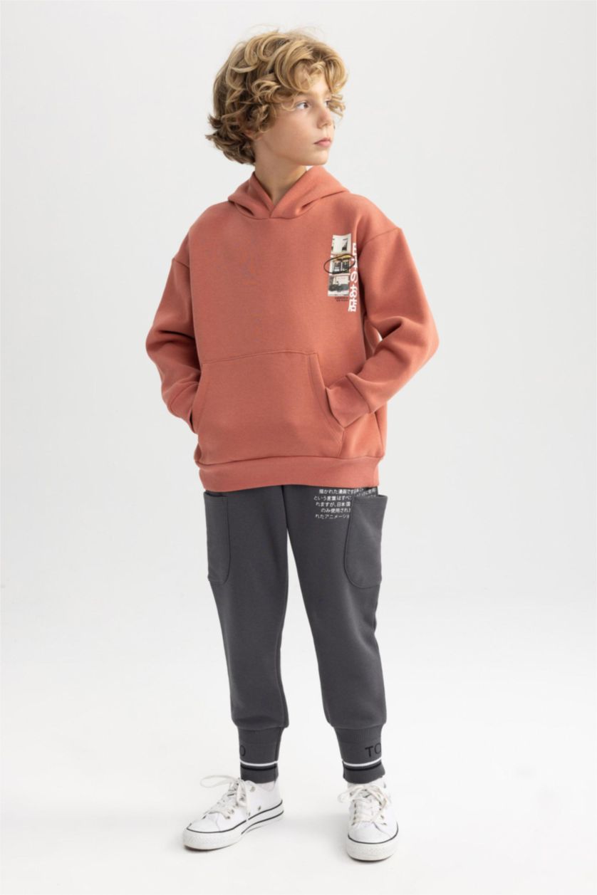 BOYS & TEENS Tile Oversize Fit Hooded Sweatshirt