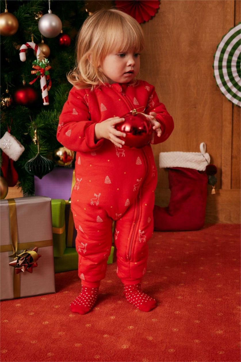 BABY GIRL Red جمبسوت ممشط قصة عادية