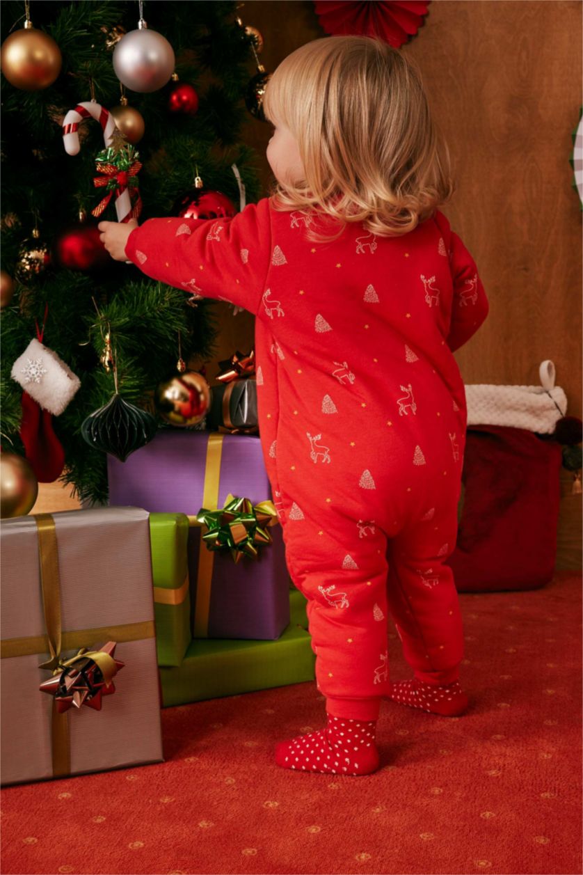 BABY GIRL Red جمبسوت ممشط قصة عادية