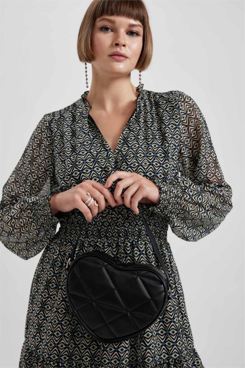 WOMAN Black Faux Leather Hand Bag