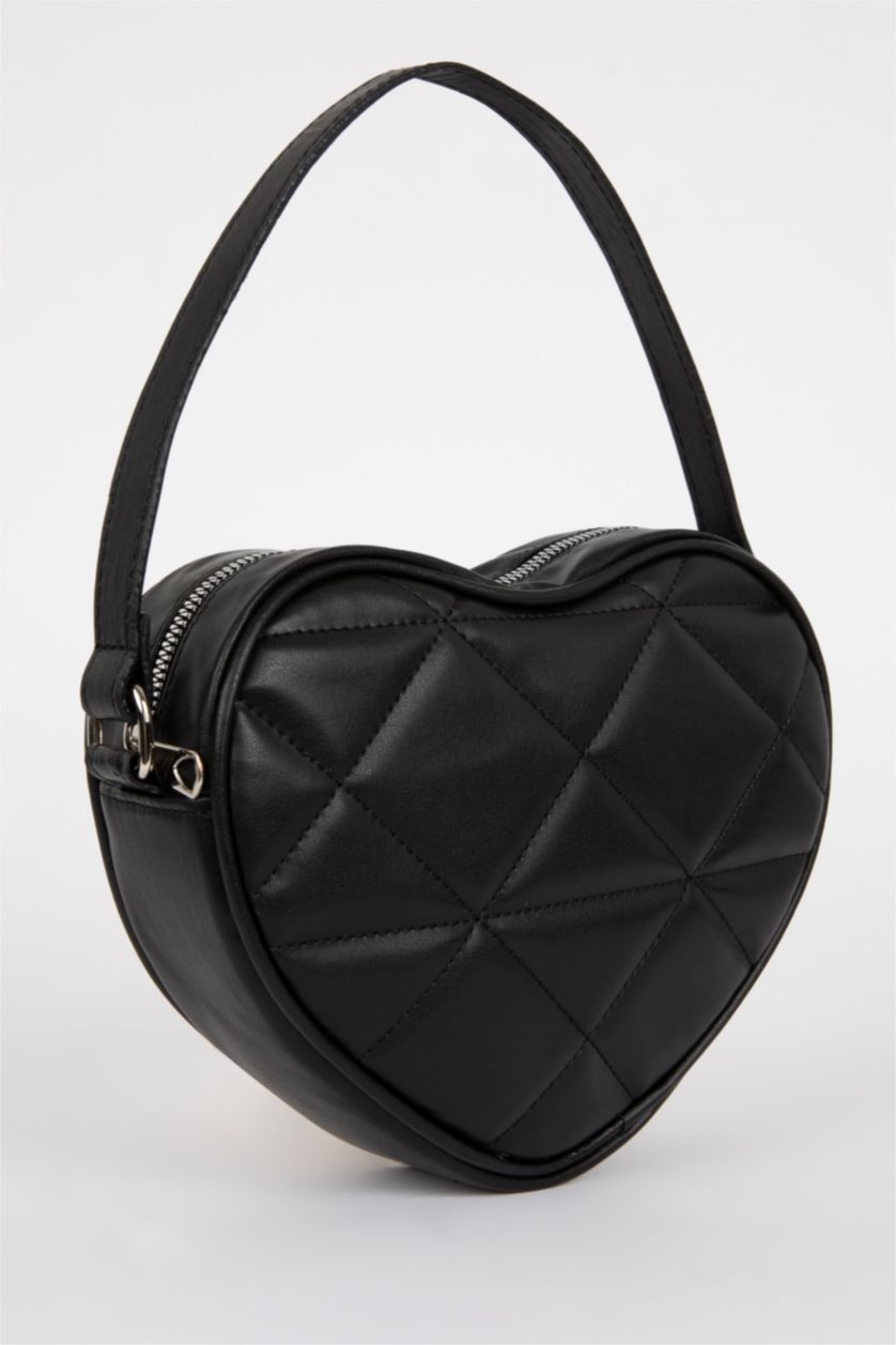 WOMAN Black Faux Leather Hand Bag