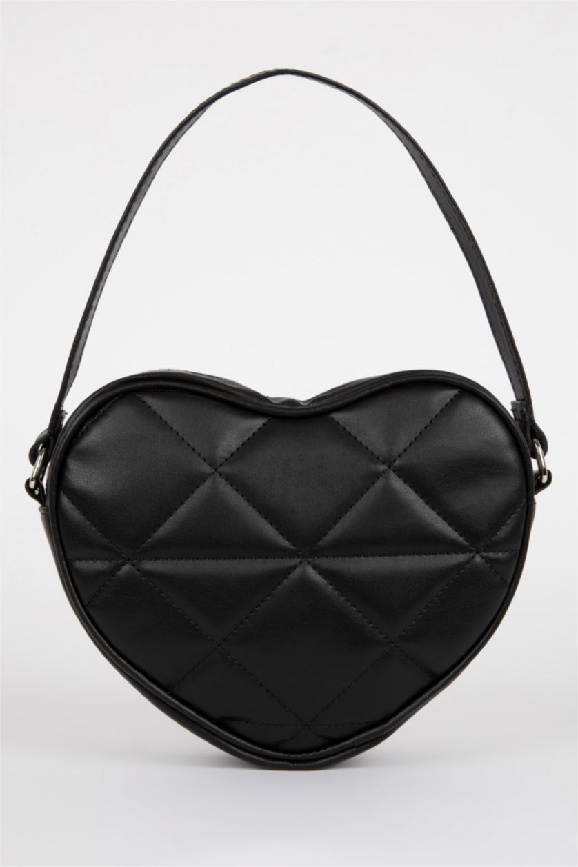 WOMAN Black Faux Leather Hand Bag