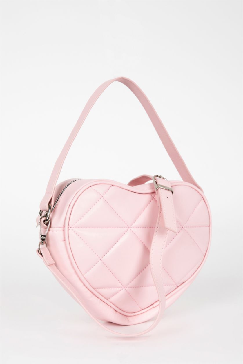 Kadın Açık Pembe Suni Deri El Çantası