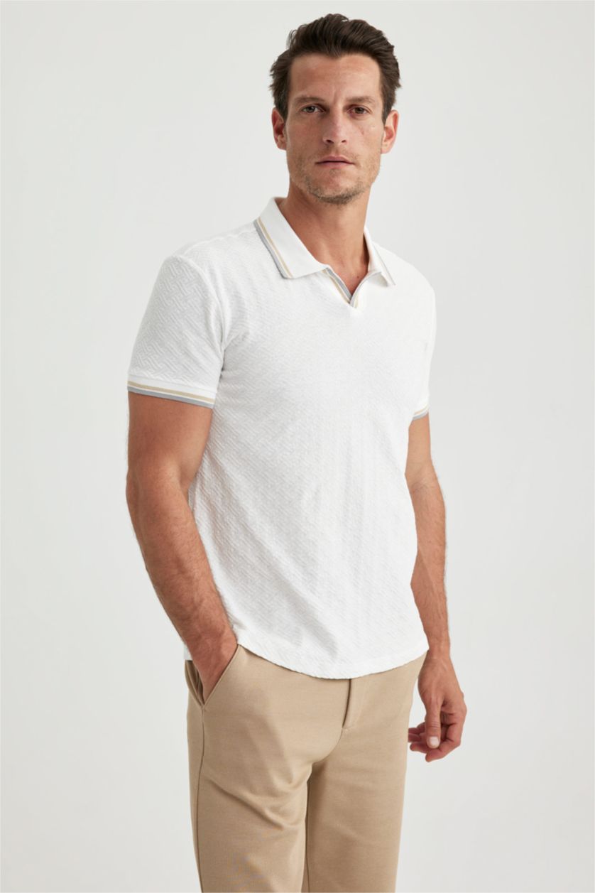 رجال اوف وايت تي شيرت بولو مودرن فيت