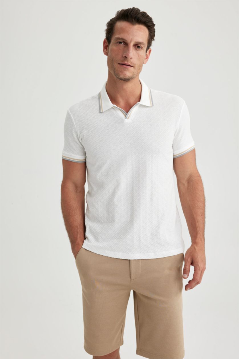 رجال اوف وايت تي شيرت بولو مودرن فيت