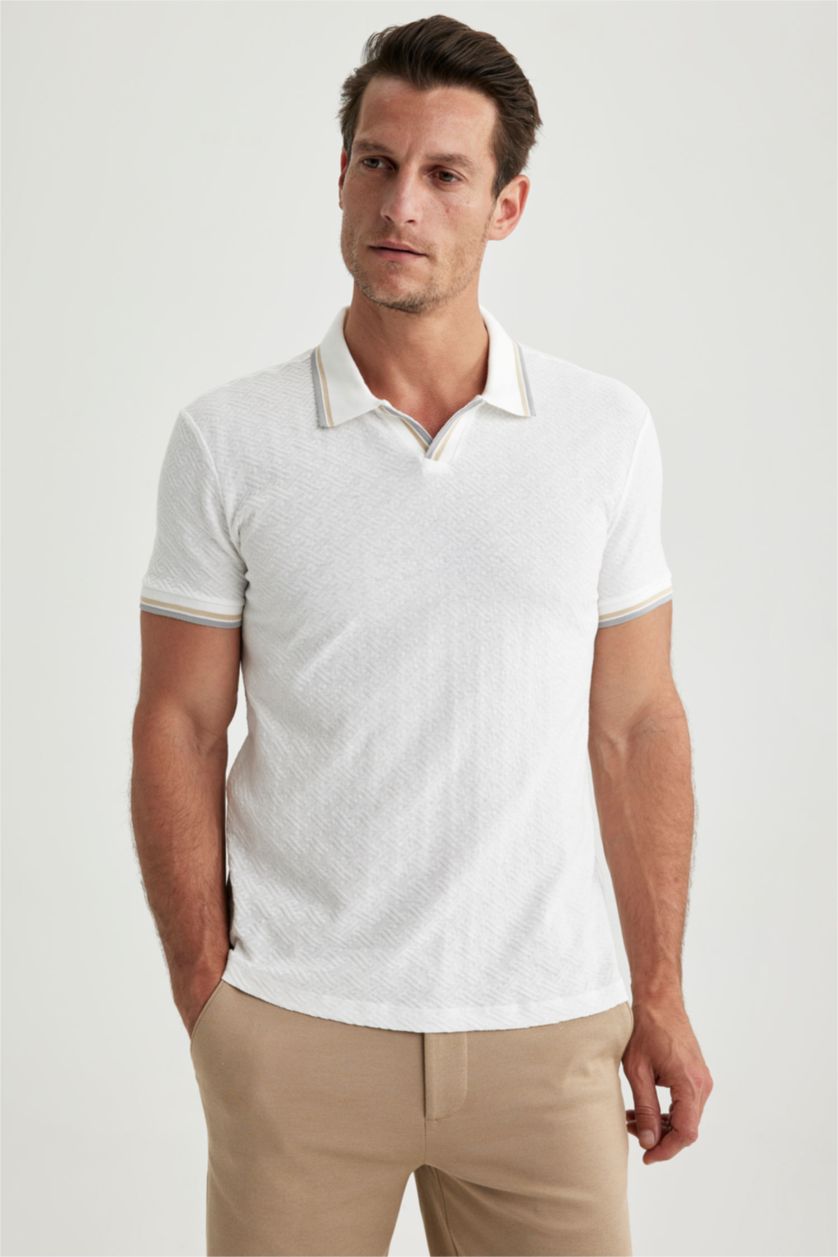 رجال اوف وايت تي شيرت بولو مودرن فيت