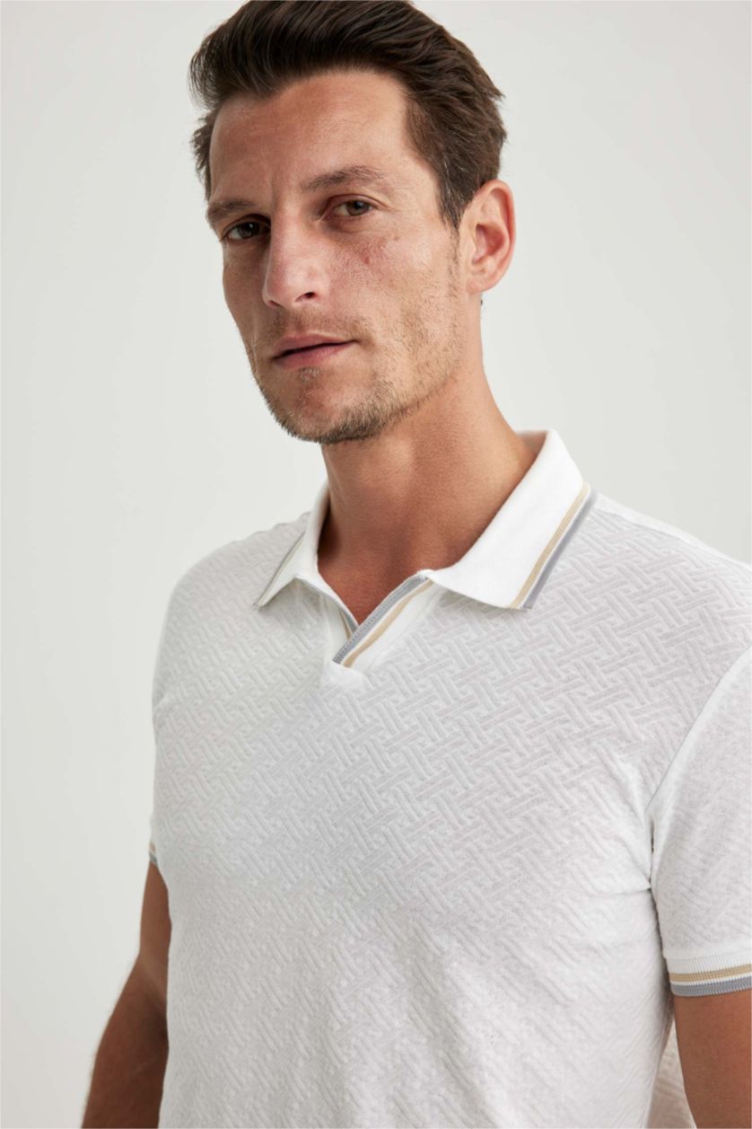 رجال اوف وايت تي شيرت بولو مودرن فيت