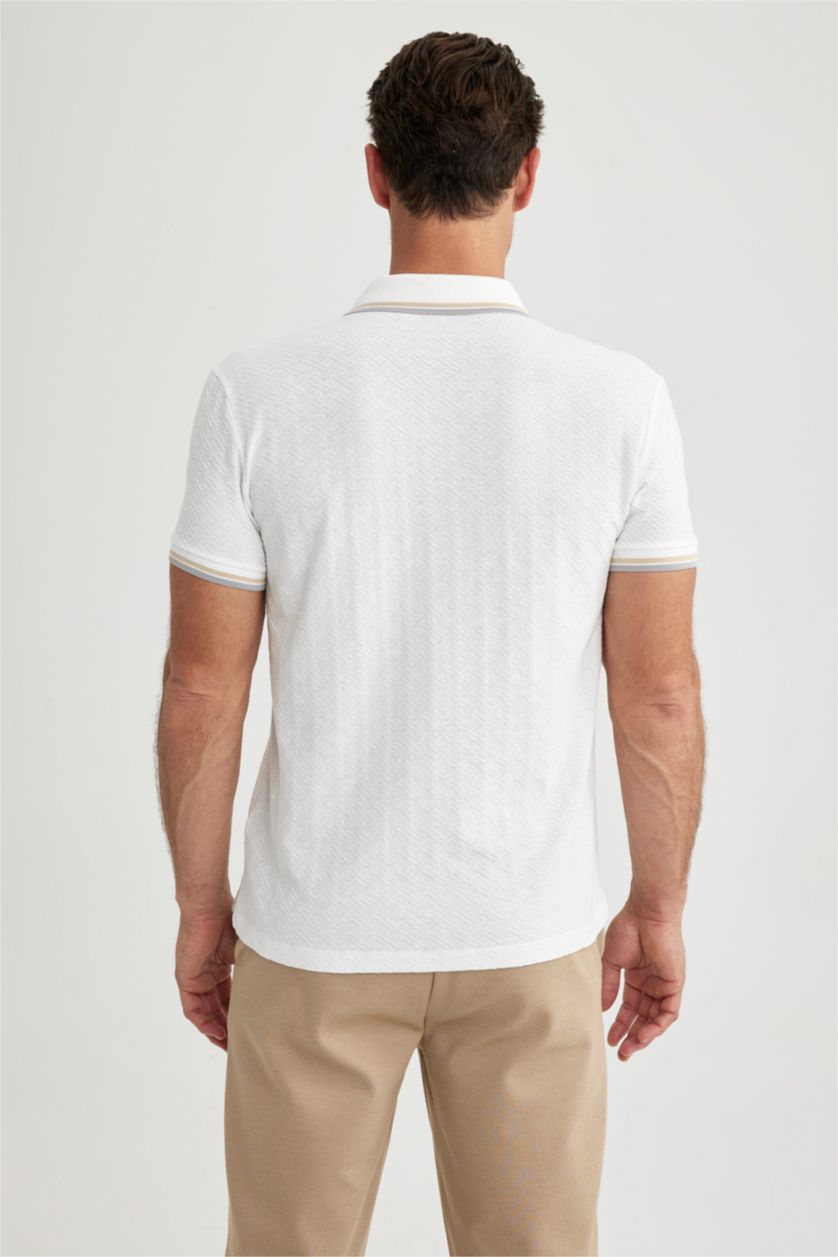 رجال اوف وايت تي شيرت بولو مودرن فيت