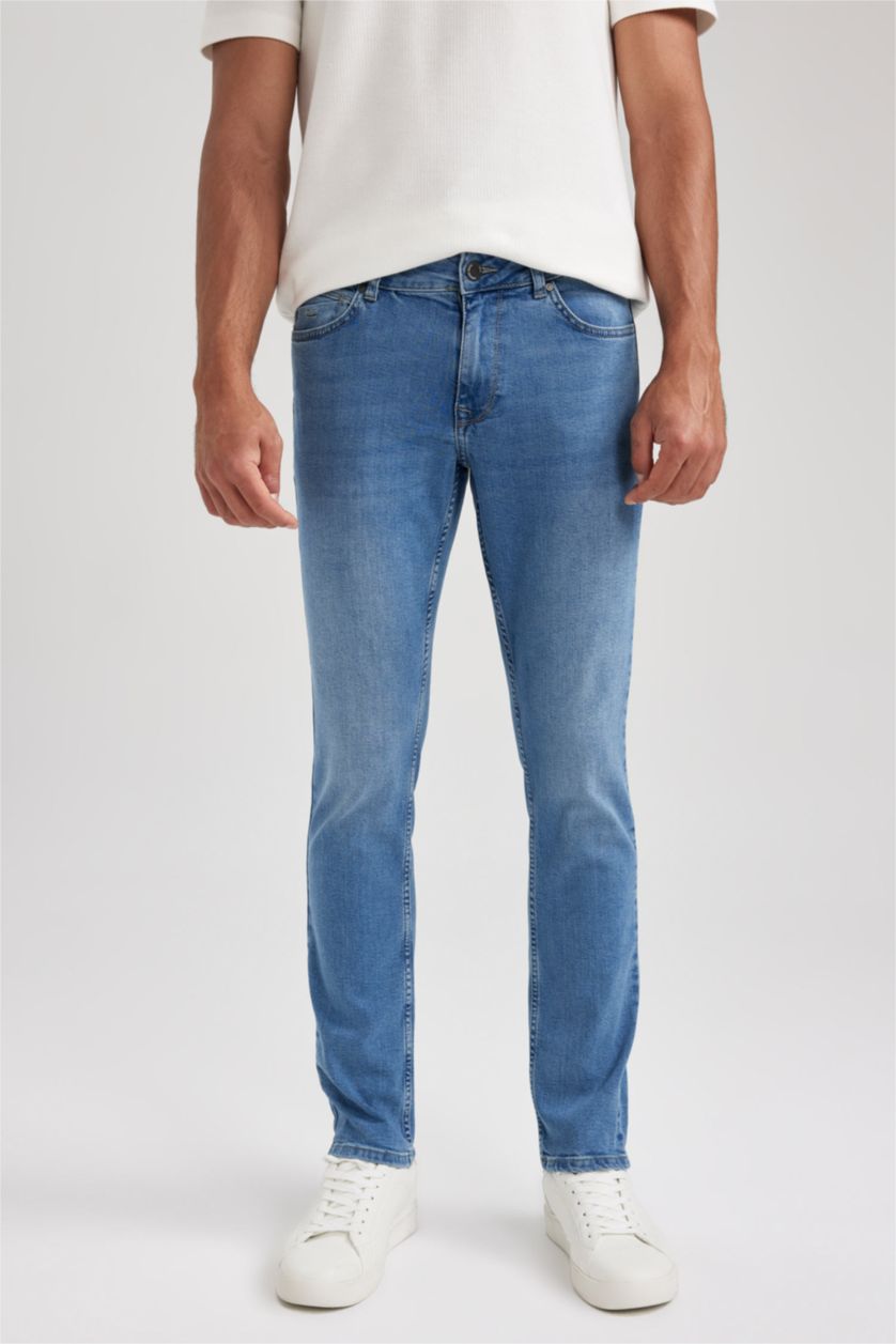 HOMME Bleu Pantalon Jean Pedro Coupe Slim