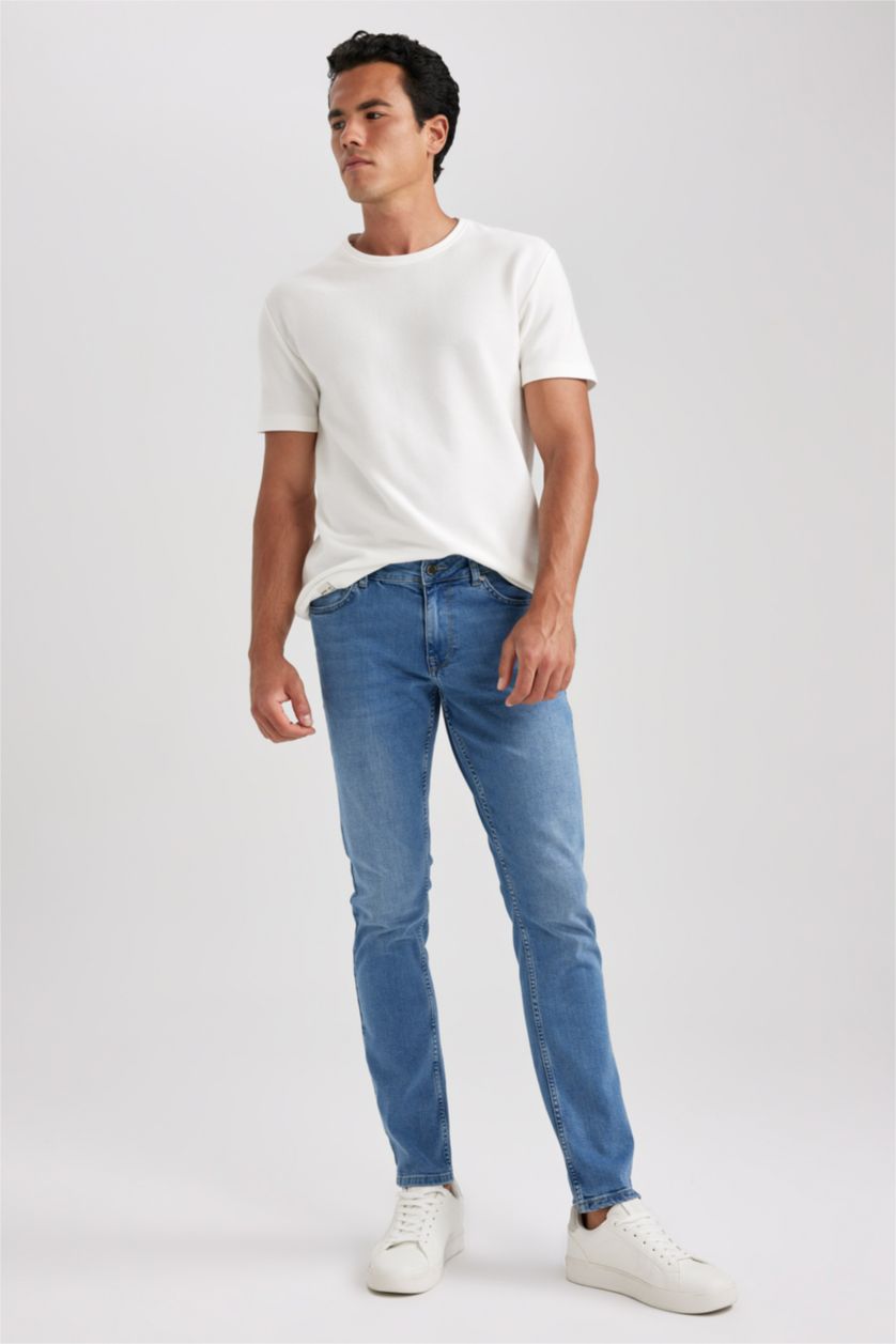 HOMME Bleu Pantalon Jean Pedro Coupe Slim