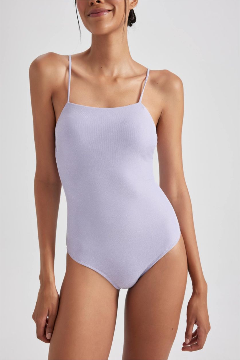 نساء أرجواني مايوه قصة عادية من Fall In Love